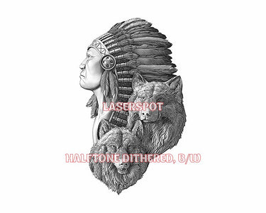 Native american 3d illusion & laser-ready files - 3DWave.us